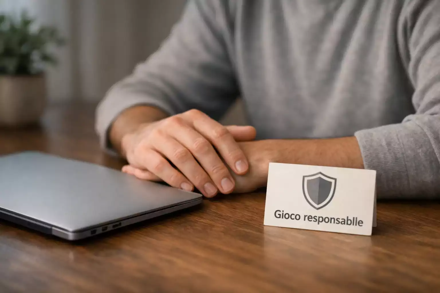 Simbolo del gioco responsabile con icona di protezione e supporto